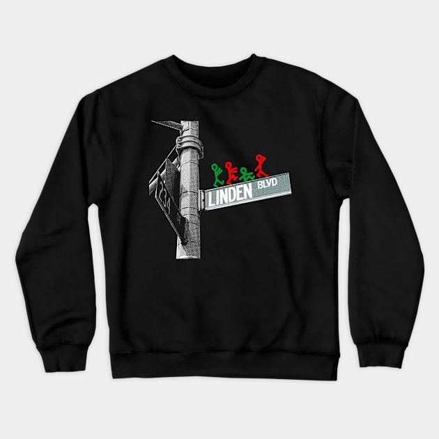 LINDEN BLVD Crewneck Sweatshirt by YourLuckyTee